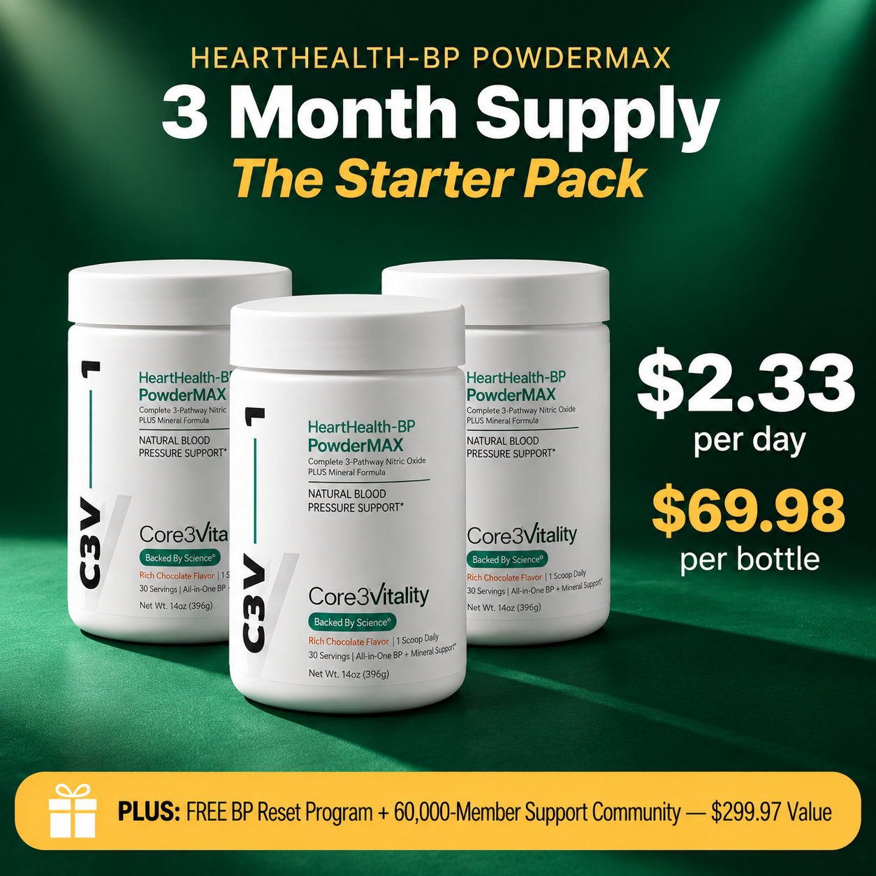 HeartHealth-BP PowderMAX - 3 month supply
