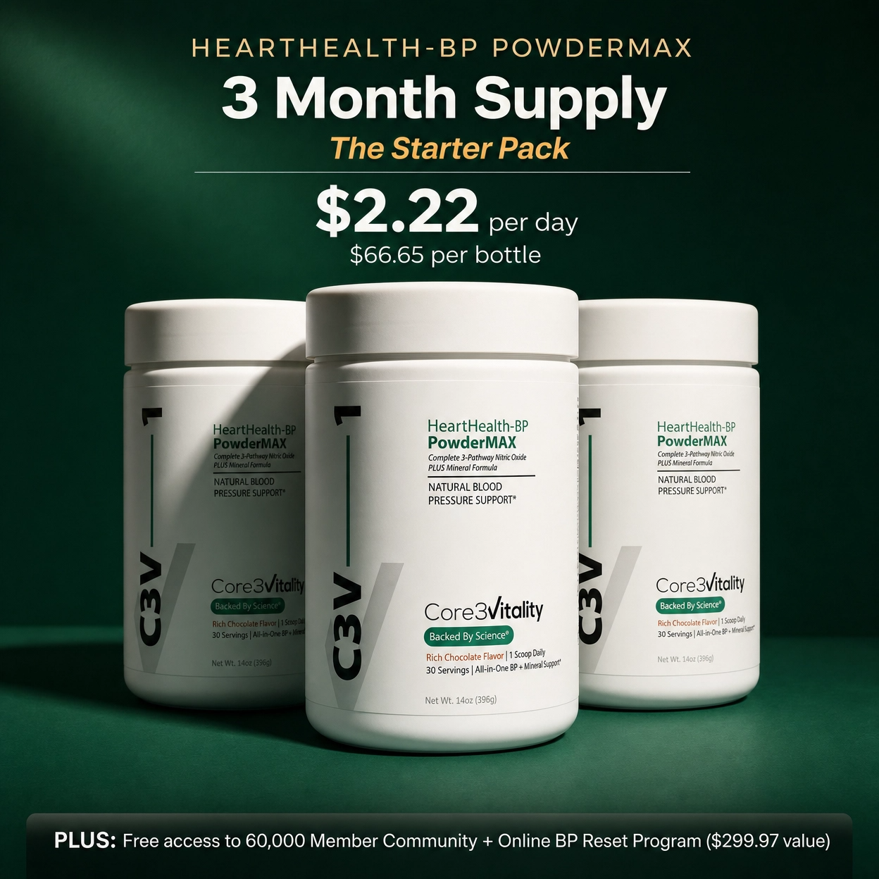 HeartHealth-BP PowderMAX - 3 month supply